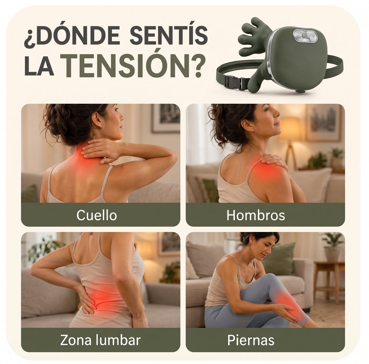 Palm™ Masajeador Shiatsu Ultraligero- Manos calientes + Regalo incluido 🎁