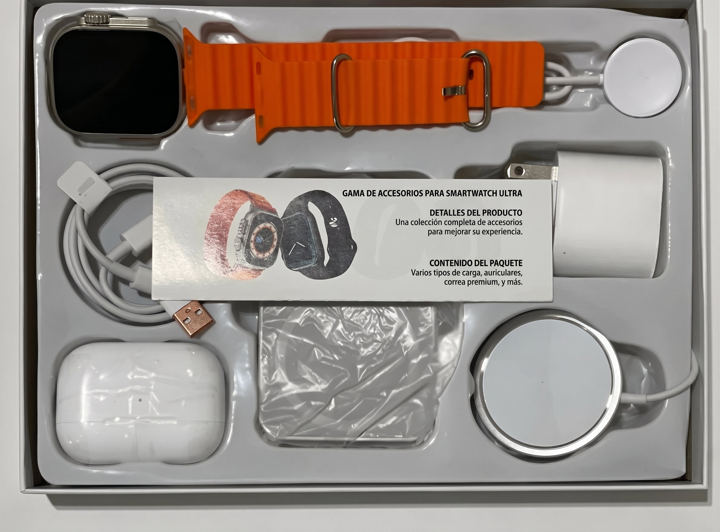 Pack Smartwatch X8 Ultra + Audífonos Inalámbricos — Mega Combo 7-en-1