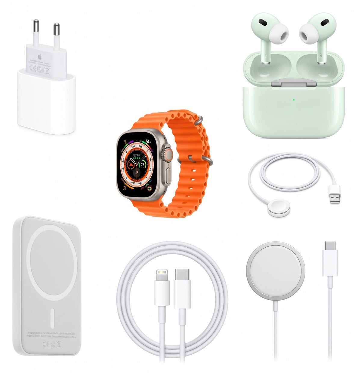 Pack Smartwatch X8 Ultra + Audífonos Inalámbricos — Mega Combo 7-en-1